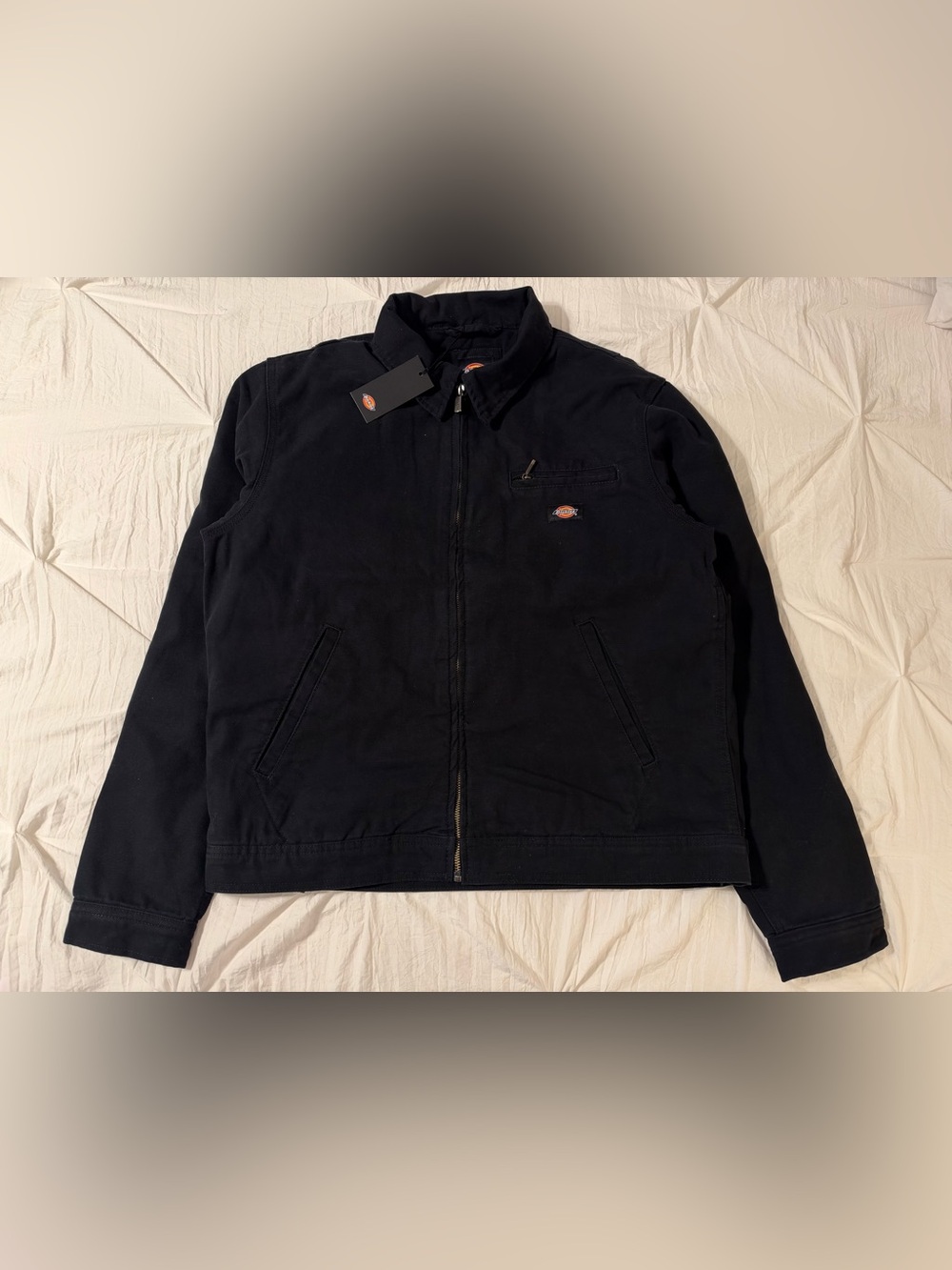 Dickies Men's Quilted Lined Canvas Painter’s Jacket Black Size M